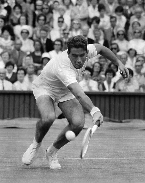 Manuel Martinez Santana seen here in action at Wimbledon. June 1967 P009928