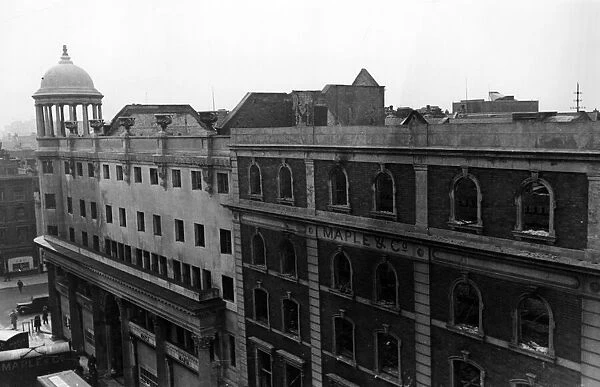 Maple & Co, 141-150 Tottenham Court Road, following an air raid attack. 20th April 1941