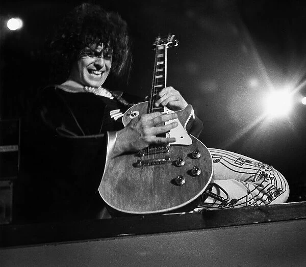 Marc Bolan pop singer on stage at Glasgow Apollo 1974 everettselected