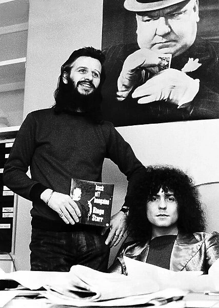 Marc Bolan & Ringo Starr promoting Back off boogaloo 1972