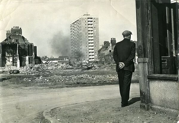 March 1965 and shows the last of the old houses to be pulled down in Day Street