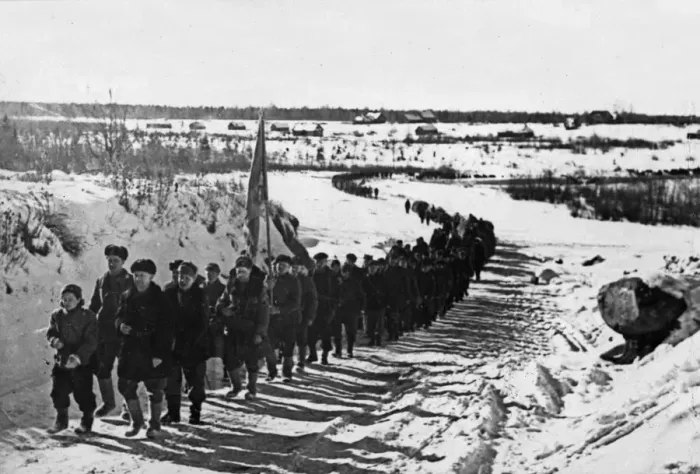 Framed Print : The march westward from Leningrad during the battle on the Eastern Front in the Second Framed Print : The march westward from Leningrad during the battle on the Eastern Front in the Second