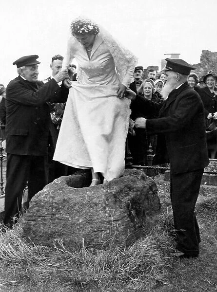 Margaret Allison did not stumble over the 'wedding stone'
