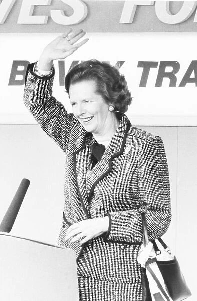 Margaret Thatcher at Bovey Tracey in May 1987