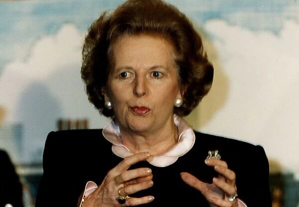 Margaret Thatcher former British Prime Minister. Circa 1991