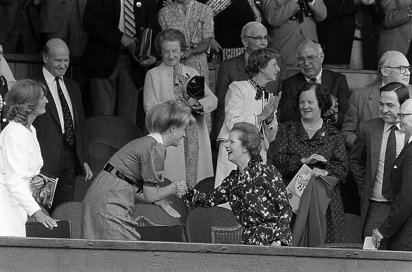 Margaret Thatcher British Prime Minister - Jun 1983 at the Wimbledon Tennis