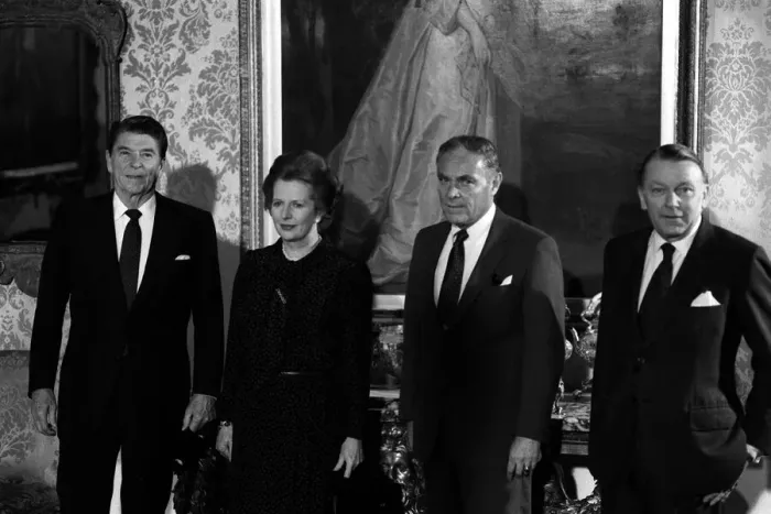 Framed Print : Margaret Thatcher British Prime Minister - June 1982 with US President Ronald Framed Print : Margaret Thatcher British Prime Minister - June 1982 with US President Ronald