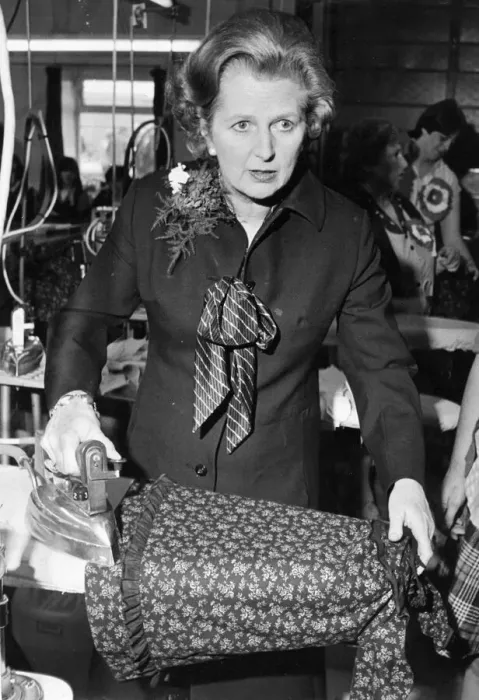 Framed Print : Margaret Thatcher does a spot of ironing during a visit to A Pawson at Sunderland Framed Print : Margaret Thatcher does a spot of ironing during a visit to A Pawson at Sunderland