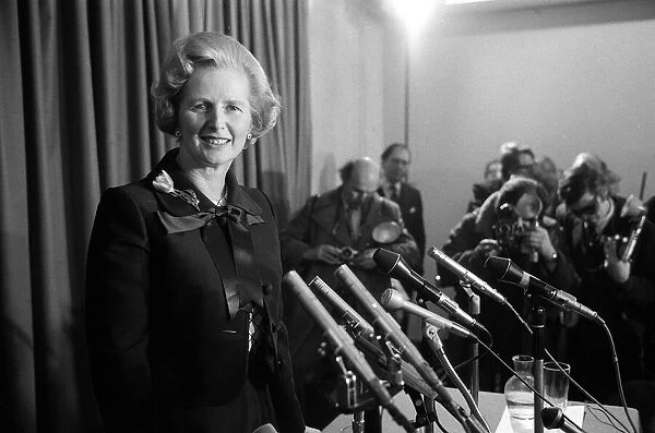 Margaret Thatcher Feb 1975 wins Conservative Leadership Election