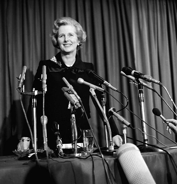 Margaret Thatcher February 1975, winning Conservative Leadership Election