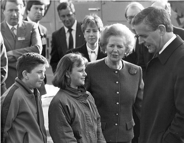 Margaret Thatcher at the foundation stone laying ceremony at St Peters Basin