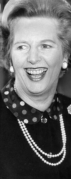 Margaret Thatcher laughing - May 1983