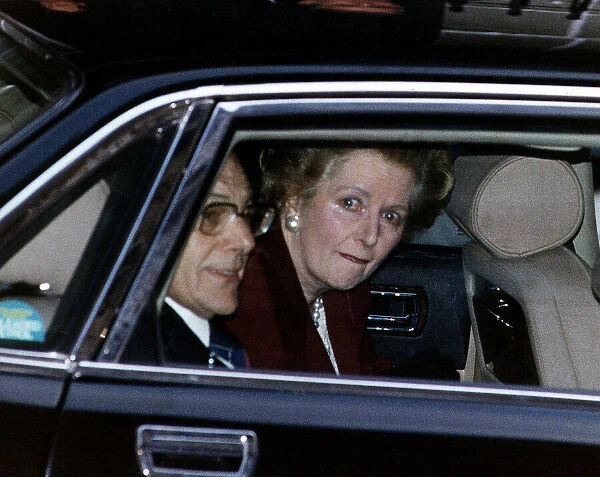 Margaret Thatcher leaving No 10 Downing Street for the last time in 1990
