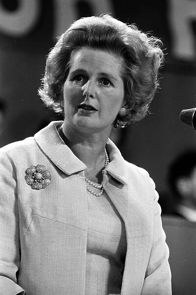 Margaret Thatcher Oct 1967 making speech at the 1967 Conservative Party Conferance