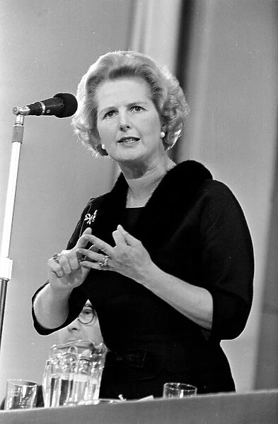 Margaret Thatcher October 1966 making speech at the 1966 Conservative Party Conferance