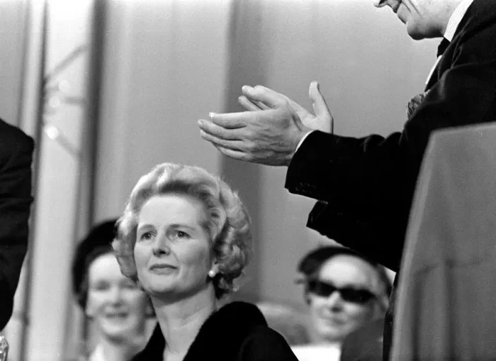 Framed Print : Margaret Thatcher October 1966 making speech at the 1966 Conservative Party Conferance