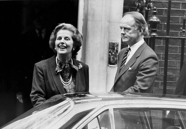 Margaret Thatcher outside 10 Downing Street - August 1983