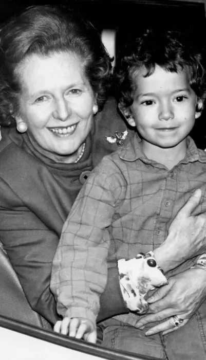 Framed Print : Margaret Thatcher presenting Variety Club coach at House of Commons - October 1987