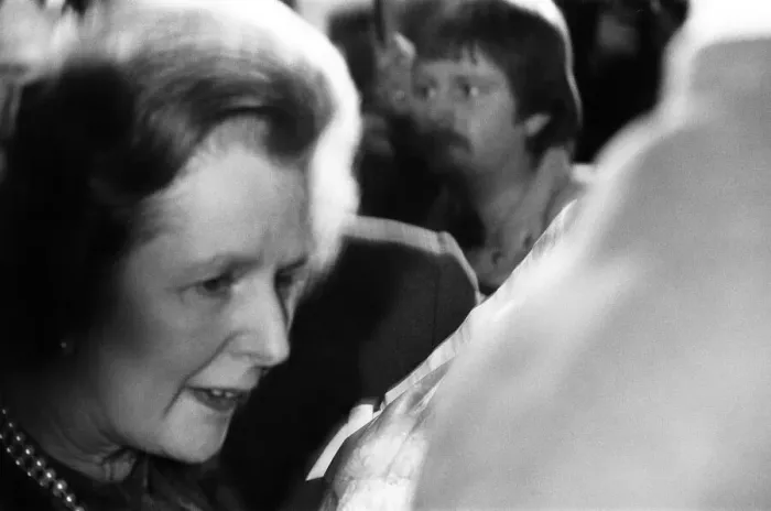 Framed Print : Margaret Thatcher Prime Minister, pictured leaving lunch at the Imperial Hotel, London Framed Print : Margaret Thatcher Prime Minister, pictured leaving lunch at the Imperial Hotel, London