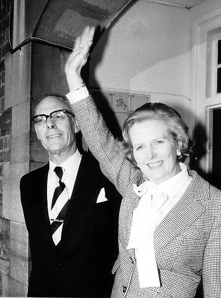 Margaret Thatcher prime minister with her husband Dennis. March 1979