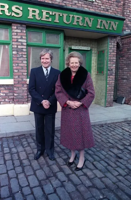 Framed Print : Margaret Thatcher Prime Minister January 1990 at Granada TV on the Coronation