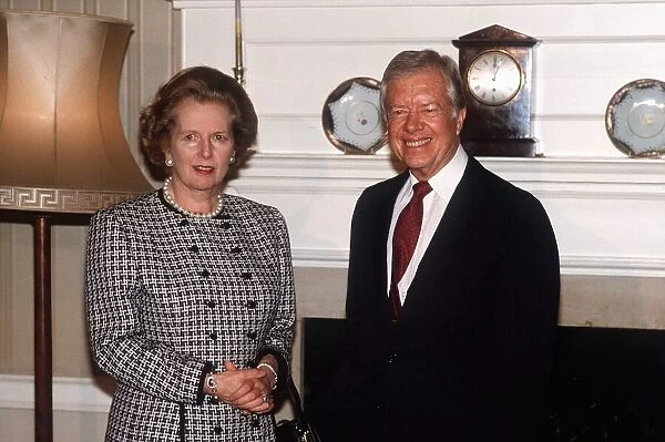 Margaret Thatcher Prime Minister with Jimmy Carter former U. S. President at No