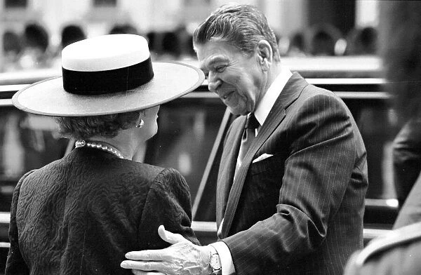 Margaret Thatcher, Prime Minister of the UK with Ronald Reagan, president of the USA