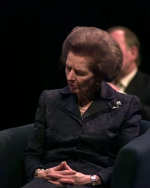 Margaret Thatcher sleeping during speech by October 1998 iain duncan smith at conference