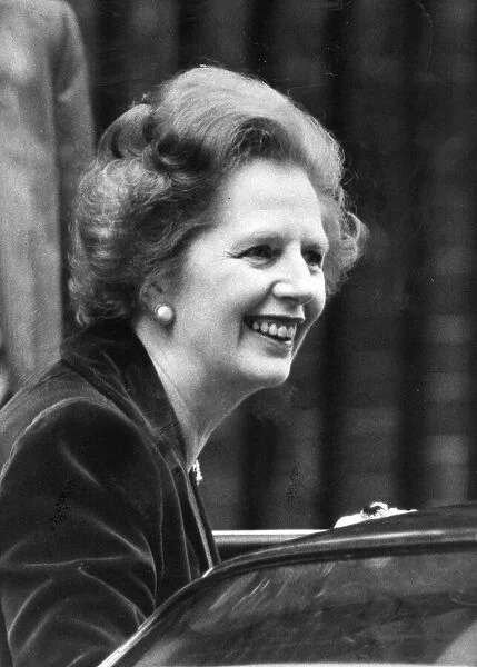 Margaret Thatcher smiling - March 1984