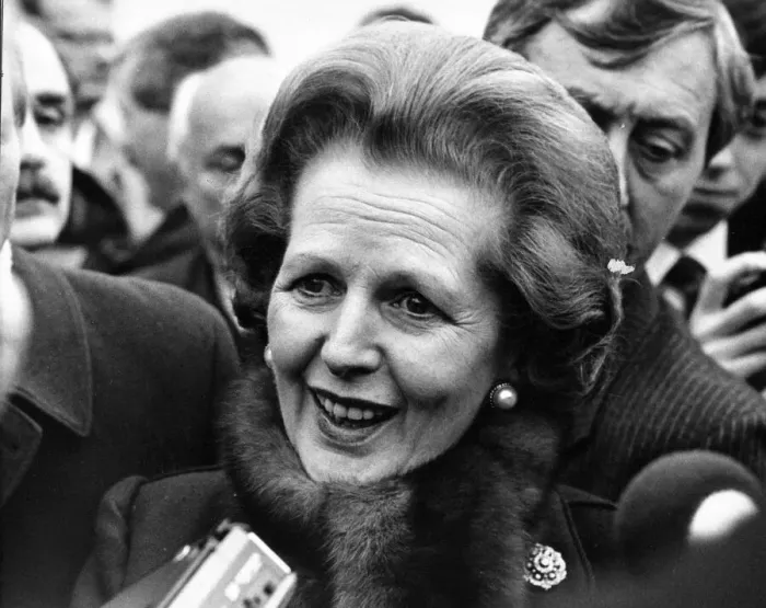 Framed Print : Margaret Thatcher visiting Sunderland North Sands to name the Stena Seawell Framed Print : Margaret Thatcher visiting Sunderland North Sands to name the Stena Seawell