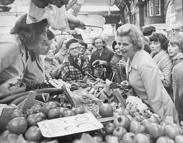 Margaret Thatcher visits Carlisle market