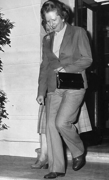Margaret Thatcher wearing trousers - August 1982