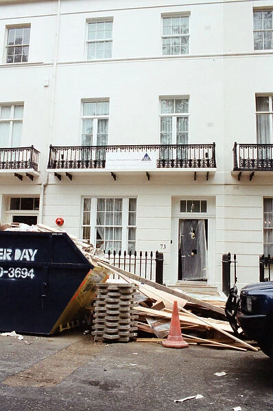 Margaret Thatchers new residence, Chester Square, London. 25th June 1991
