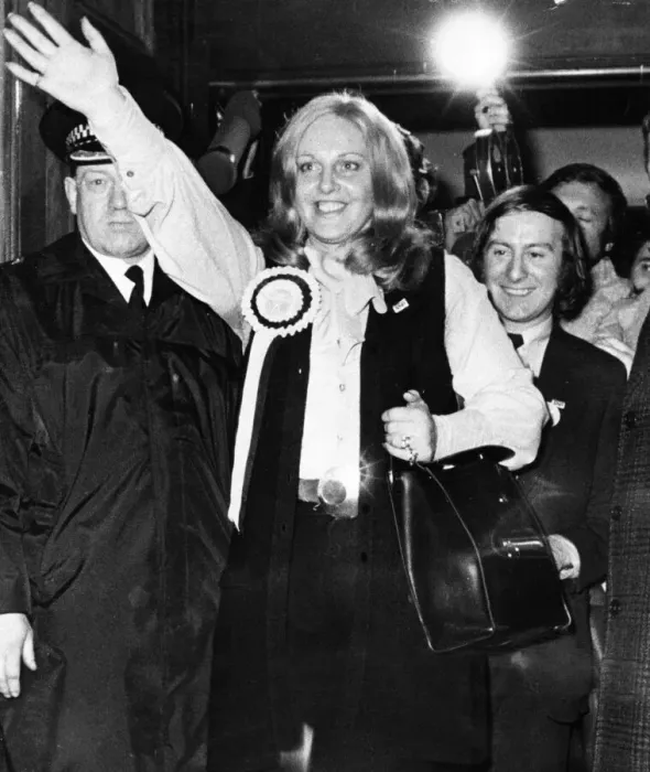 Framed Print : Margo MacDonald Scottish Nationalist candidate celebrates her success in The Govan Framed Print : Margo MacDonald Scottish Nationalist candidate celebrates her success in The Govan