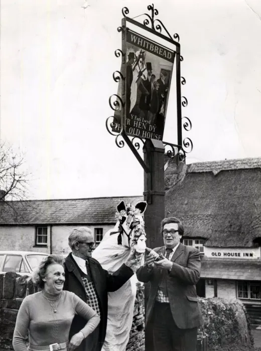 Framed Print : Mari Lwyd - A new sign depiction the old practice of the Mari Lwyd was unveiled Framed Print : Mari Lwyd - A new sign depiction the old practice of the Mari Lwyd was unveiled