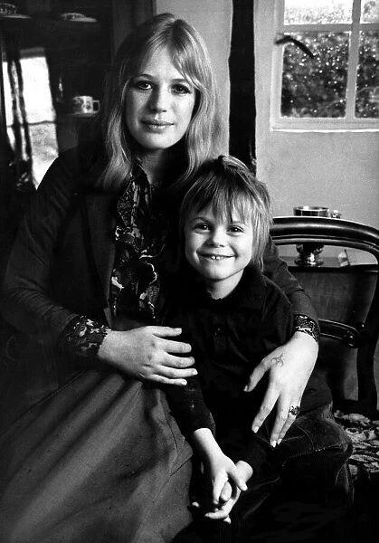 Marianne Faithfull and her son Nicholas. 22nd November 1970
