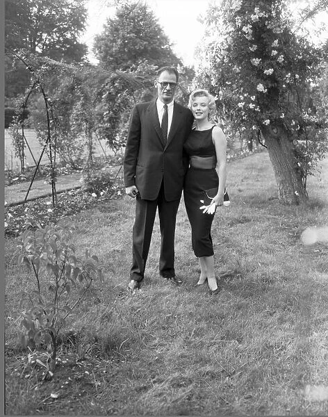 Marilyn Monroe and her husband, playwright Arthur Miller, pictured in Englefield