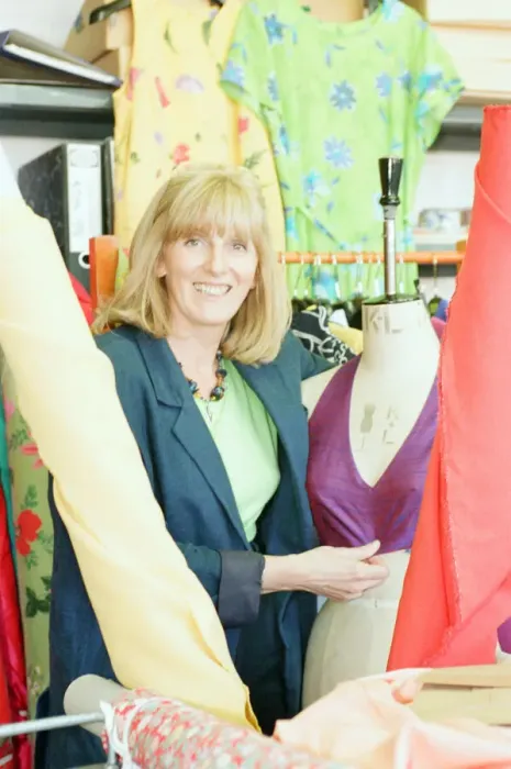 Framed Print : Marion Donaldson, Fashion Designer, pictured at clothing factory in Candleriggs, Glasgow Framed Print : Marion Donaldson, Fashion Designer, pictured at clothing factory in Candleriggs, Glasgow