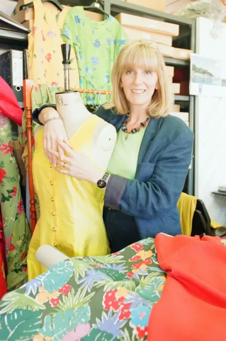 Framed Print : Marion Donaldson, Fashion Designer, pictured at clothing factory in Candleriggs, Glasgow Framed Print : Marion Donaldson, Fashion Designer, pictured at clothing factory in Candleriggs, Glasgow