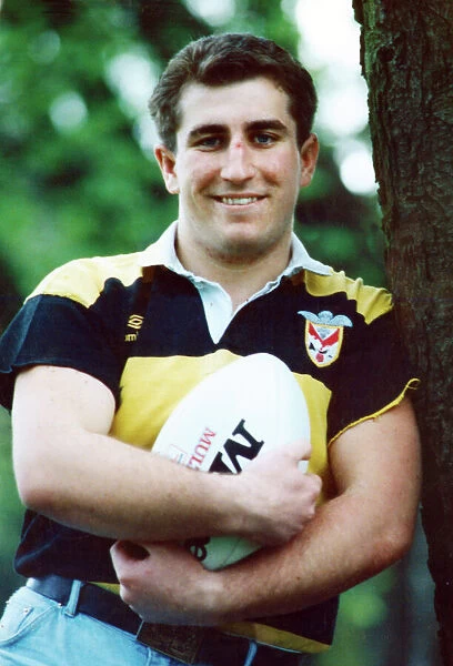 Mark Davis, Rugby player for Newport RFC. February 1993