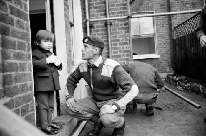 Framed Print : Mark Diment with Segt. McKeeman at the Chancellor Grove, childrens home, West Norwood Framed Print : Mark Diment with Segt. McKeeman at the Chancellor Grove, childrens home, West Norwood