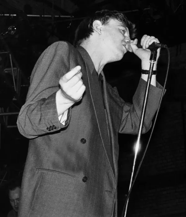 Framed Print : Mark E Smith singer pop group The Fall 1988