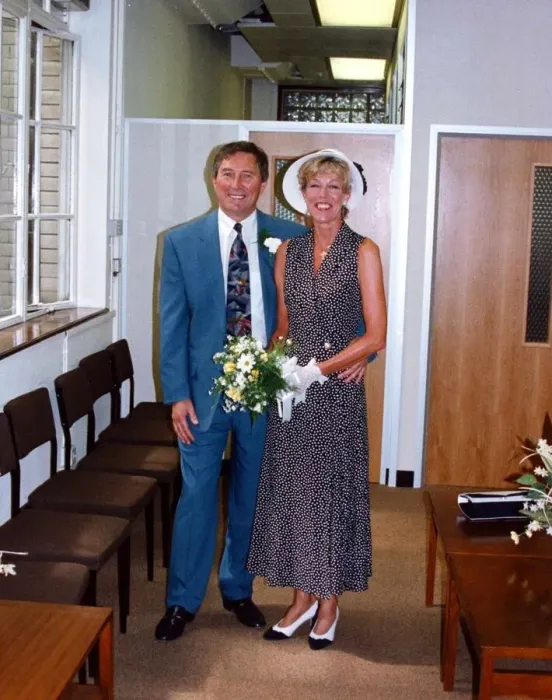 Framed Print : Mark Eden with wife Sue Nicholls an actress