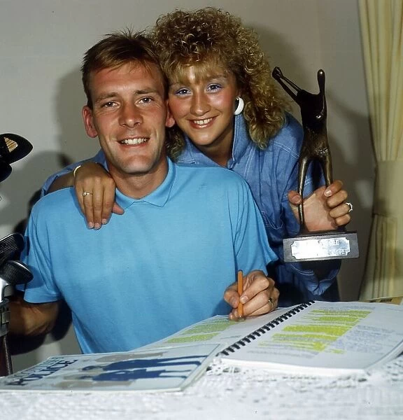 Mark Fulton at home with his wife Linda August 1987