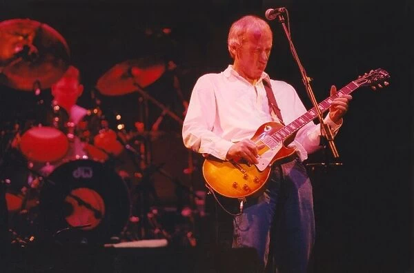 Mark Knopfler performing at the Newcastle City Hall with his five piece band. 07  /  05  /  96
