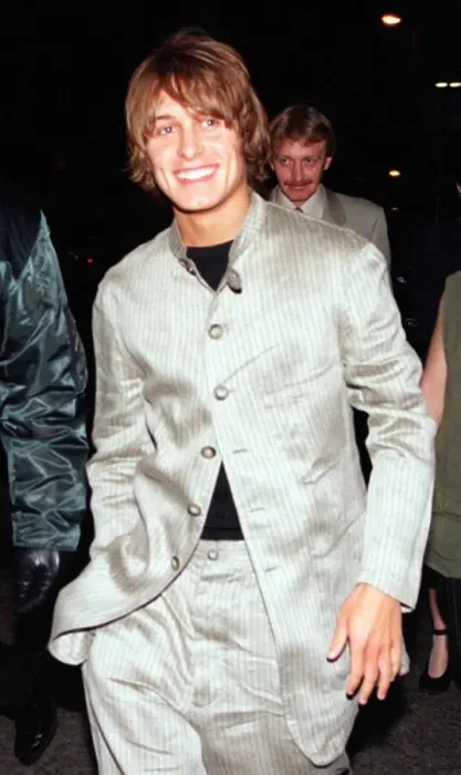 Framed Print : Mark Owen Singer of top Pop Group Take That arrives at a Party for the Group at Rothwells Framed Print : Mark Owen Singer of top Pop Group Take That arrives at a Party for the Group at Rothwells