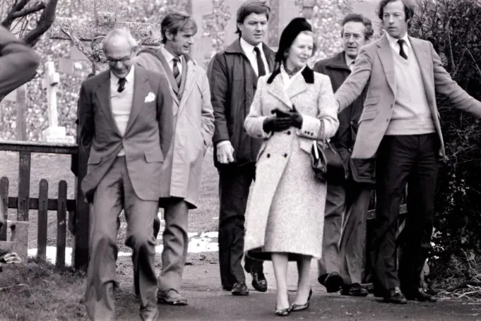 Framed Print : Mark Thatcher with parents Denis and Margaret Thatcher at Chequers after he had been Framed Print : Mark Thatcher with parents Denis and Margaret Thatcher at Chequers after he had been