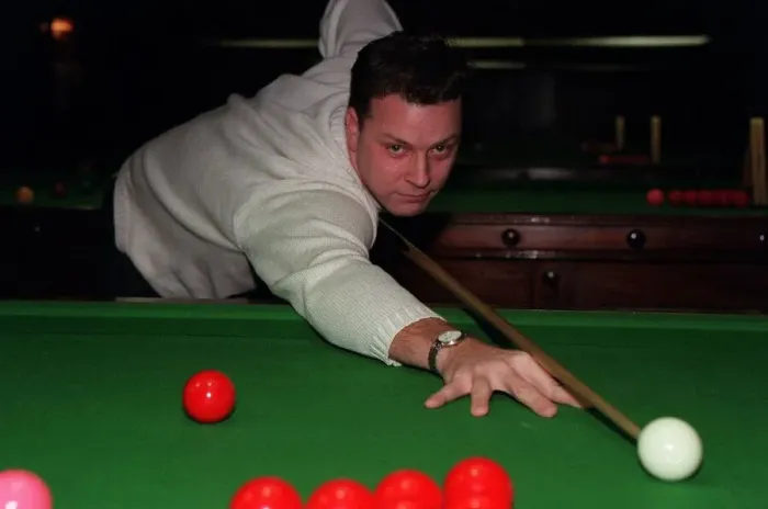 Framed Print : Mark Williams Snooker February 98 Who has just won the 1998 Benson