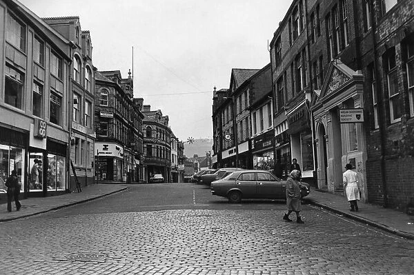 Market Square, Pontypridd. 11th January 1973