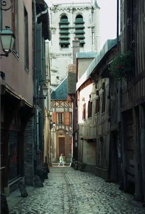 Framed Print : A market town in France